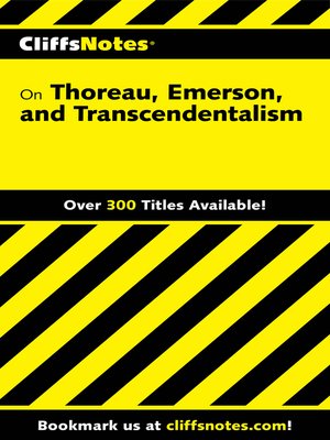 cover image of CliffsNotes on Thoreau, Emerson, and Transcendentalism